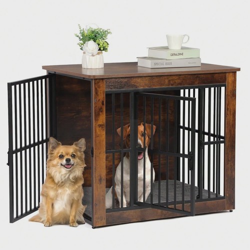 Dog crate furniture double - furniture,