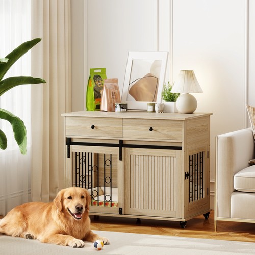 Dog crate furniture cage - dog, furniture,