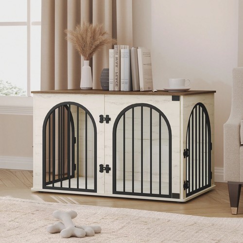 Wooden dog crate furniture - crate,
