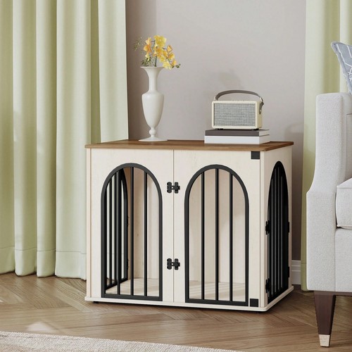 Wooden dog crate furniture - wooden,