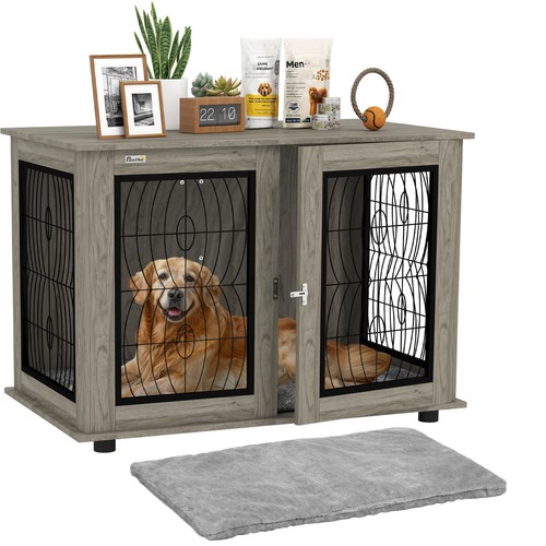 Pawhut dog crate furniture - pawhut,