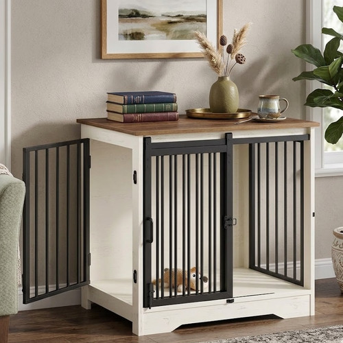 Dog crate furniture double - furniture,