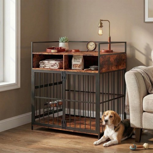 Dog crate furniture cage - dog,