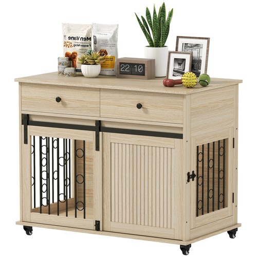 Pawhut dog crate furniture - crate,