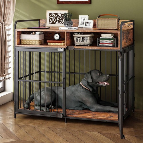 Large dog crate furniture - dog,