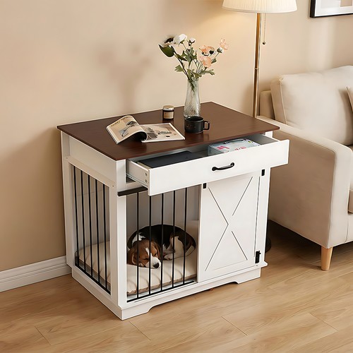 Wooden puppy cage - cage, dog