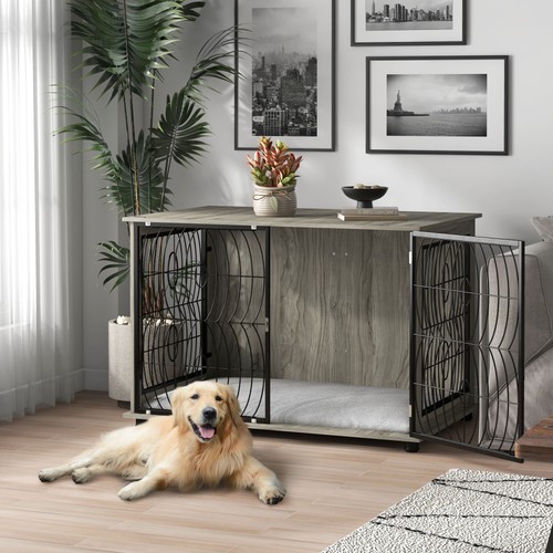 Pawhut dog crate furniture - pawhut,