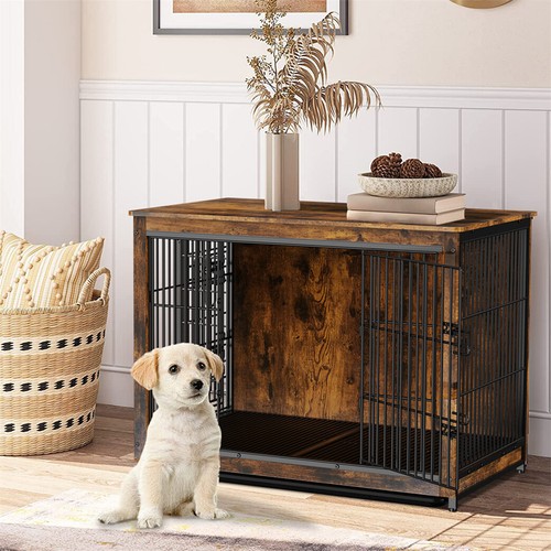 Solid wooden dog - solid, crate
