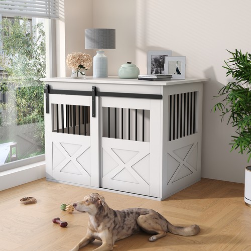 Wooden puppy cage dog crate - puppy,