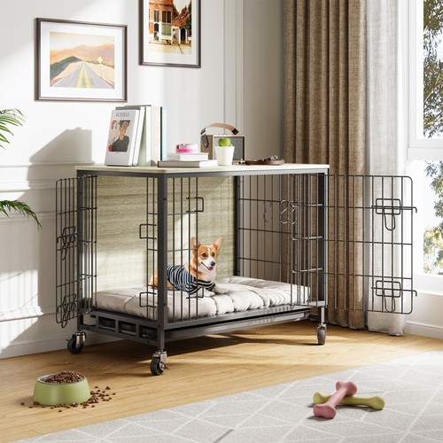 Dog crate furniture wooden - crate,
