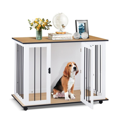 Wooden puppy cage - puppy,