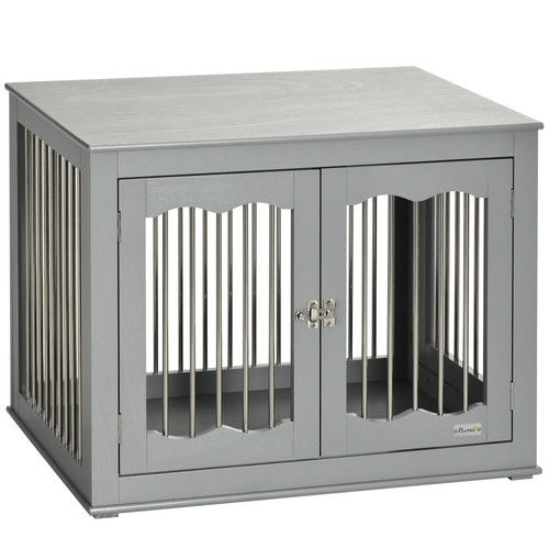 Furniture dog crate end table - dog,