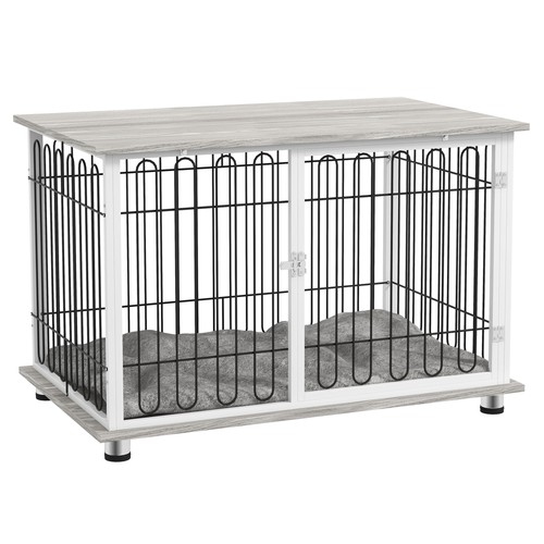 Pawhut dog crate furniture end - pawhut,